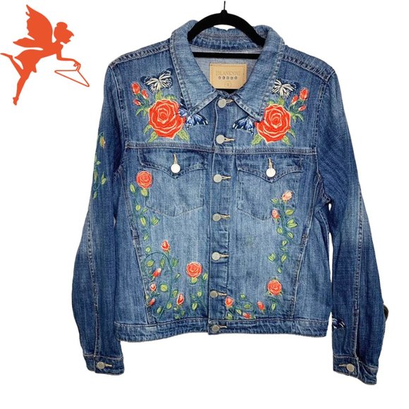 BLANK NYC Embroidered Tiger Trucker Jean Jacket - Picture 2 of 8